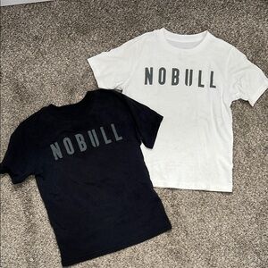 NOBULL | 2 Kids' Black and White T-Shirts